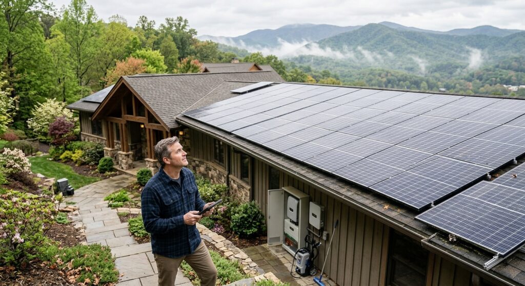 Solar Panel Maintenance Asheville for a residential solar energy system