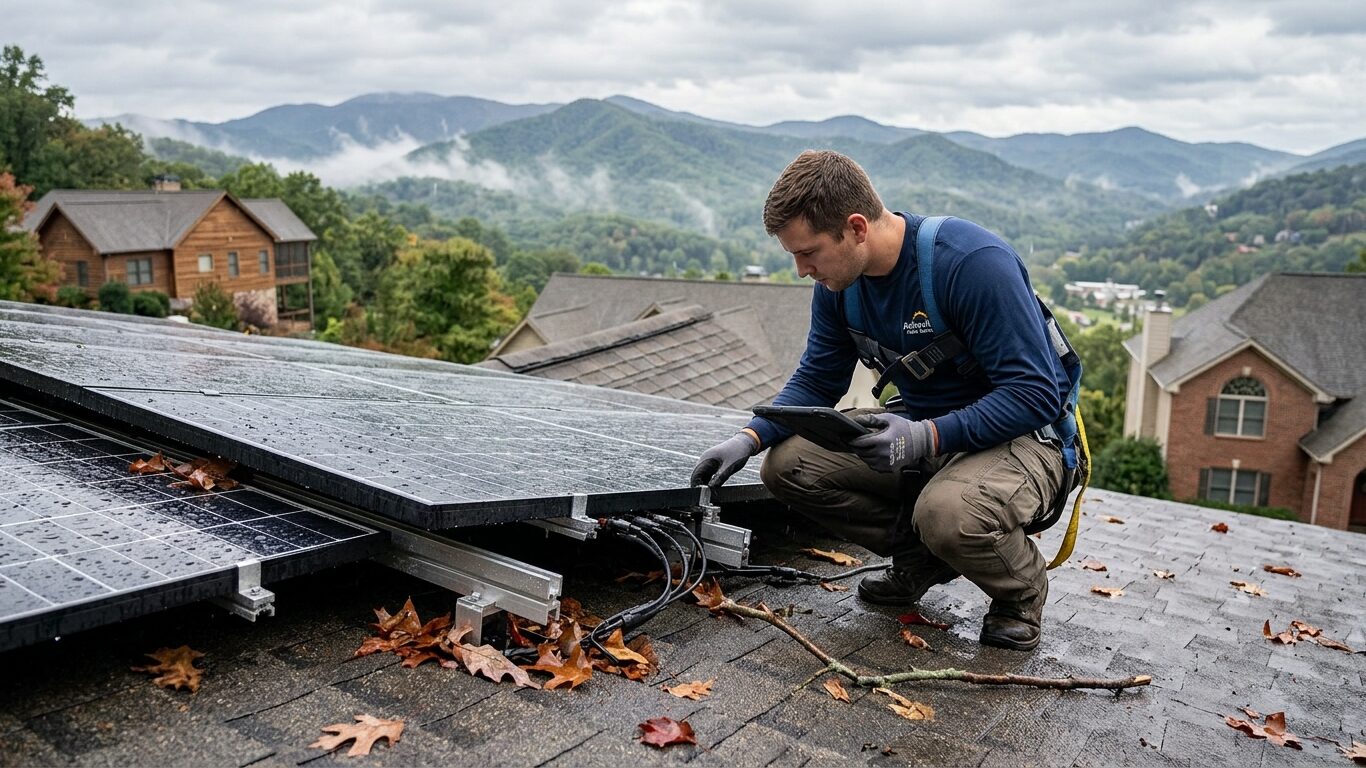 Trusted Solar Panel Maintenance Asheville inspection after rain and seasonal storms